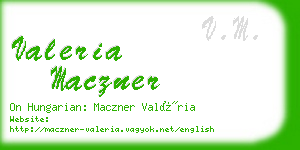 valeria maczner business card